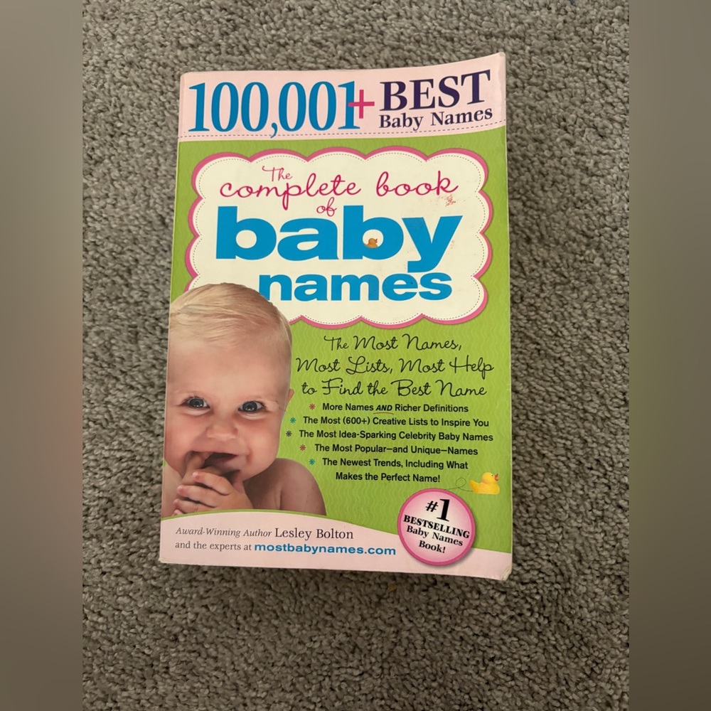 The Complete Book of Baby Names Paperback Book
